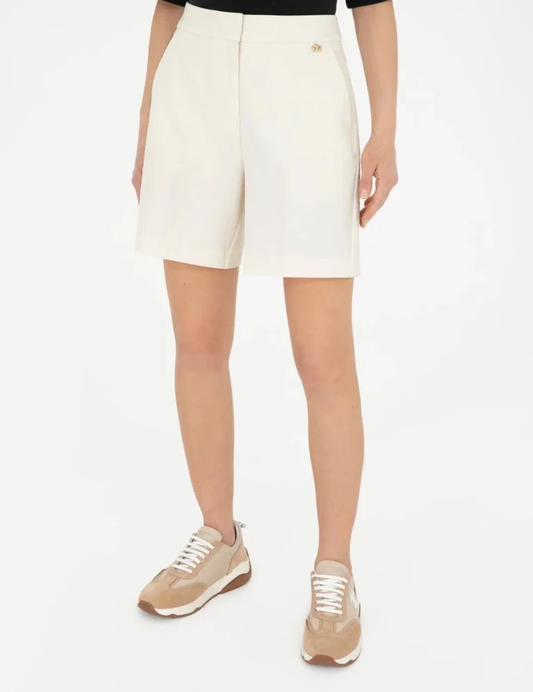 WOMAN WOVEN SHORT - Cream