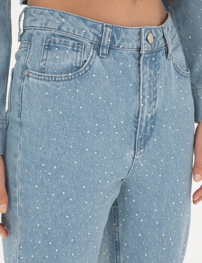 WOMAN LIGHT BLUE SHINY JEANS - Image 6