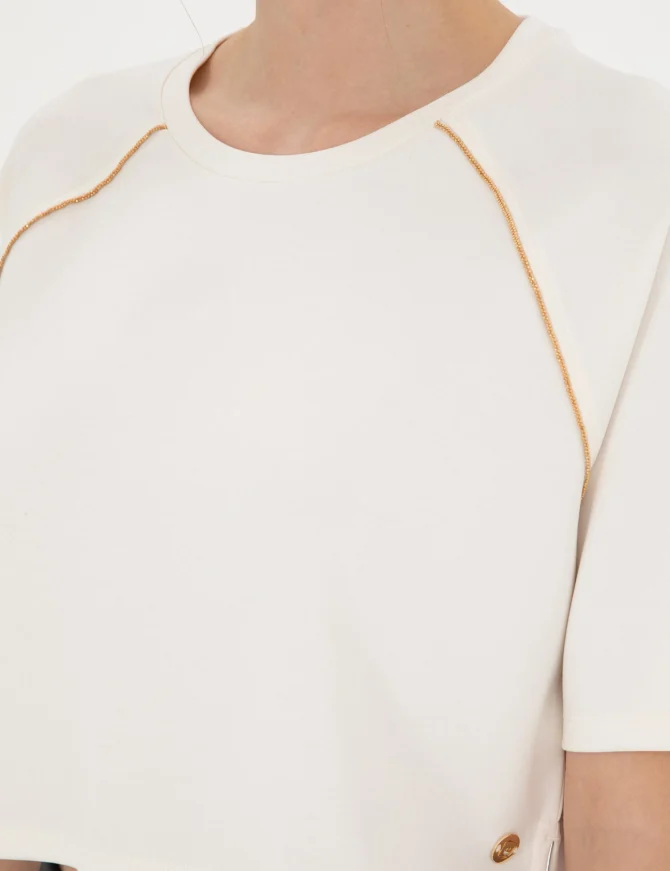 WOMAN WHITE SWEAT SHIRT - Image 6