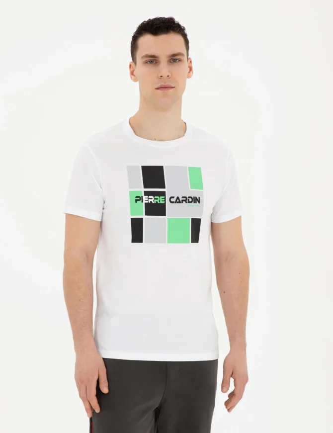WHITE PRINTED T-SHIRT