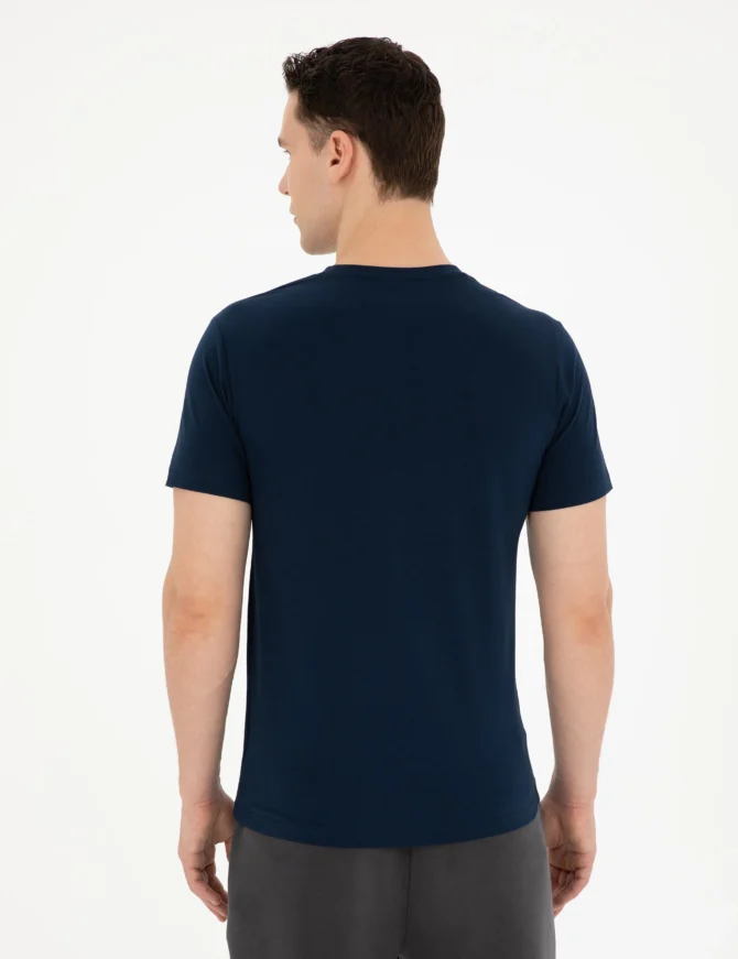 NAVY BLUE PRINTED T-SHIRT - Image 5