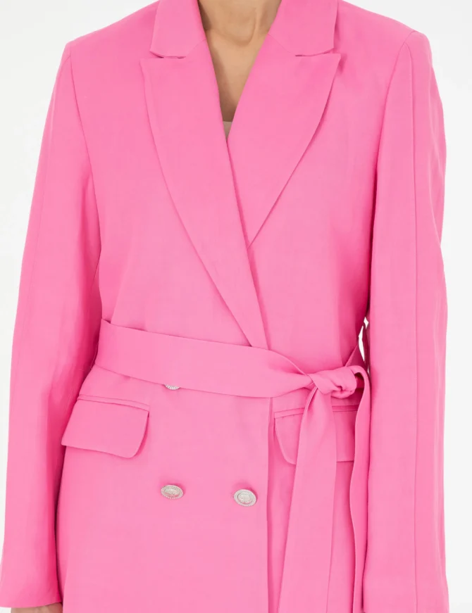 WOMAN PINK LINEN JACKET - Image 6