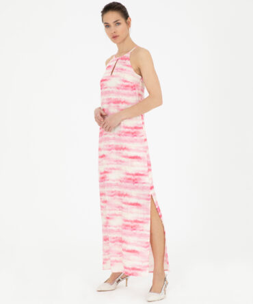 WOMAN PINK LINEN DRESS