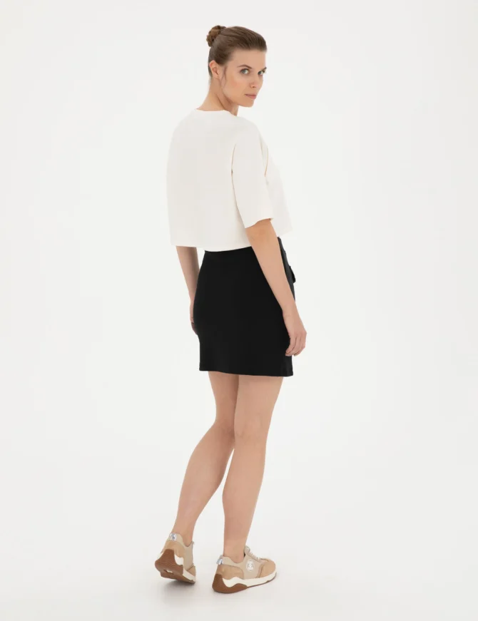 WOMAN BLACK KNITTING SKIRT - Image 2