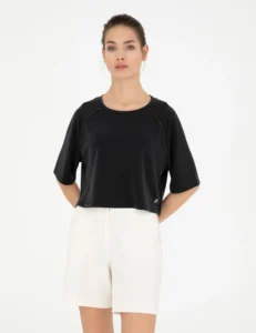 WOMAN WHITE SWEAT SHIRT - Black