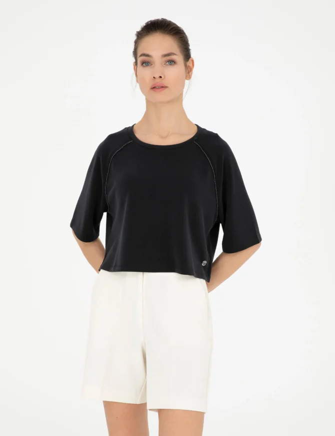 WOMAN BLACK SWEAT SHIRT - Image 6