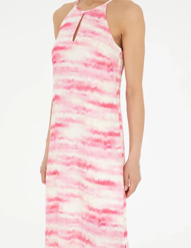 WOMAN PINK LINEN DRESS - Image 5