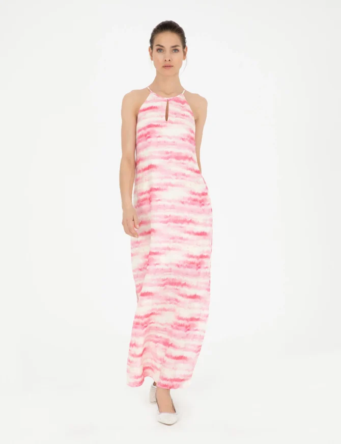 WOMAN PINK LINEN DRESS - Image 2