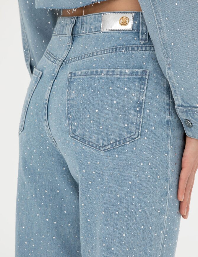 WOMAN LIGHT BLUE SHINY JEANS - Image 7