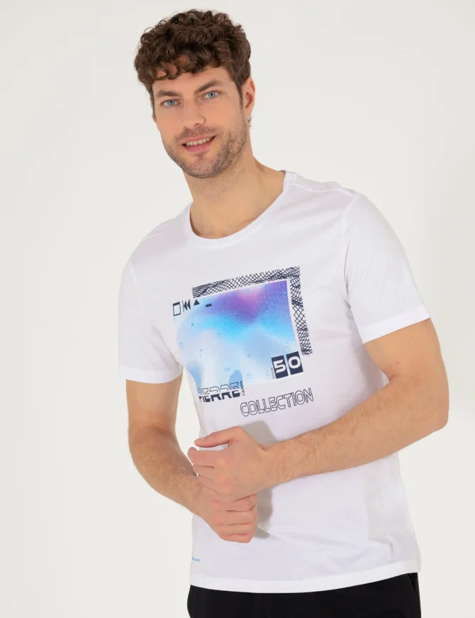 WHITE PRINTED T-SHIRT - Image 2
