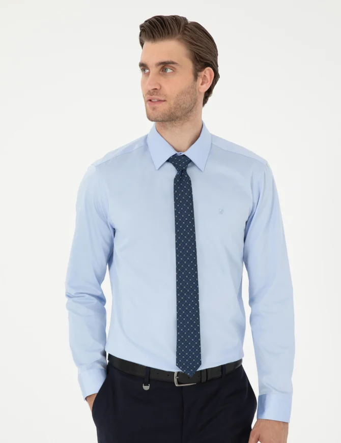 BLUE LONGSLEEVE CLASSIC SHIRT - Image 2