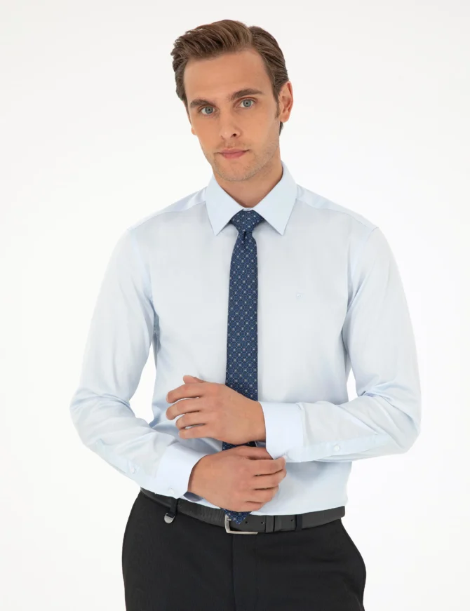LIGHT BLUE LONGSLEEVE CLASSIC SHIRT - Image 4