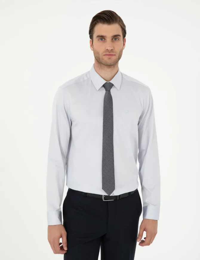 GRAY LONGSLEEVE CLASSIC SHIRT - Image 3