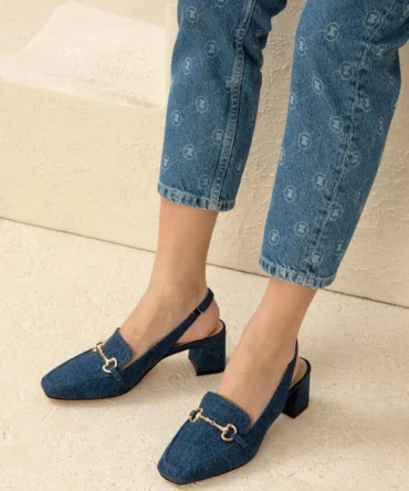 DENIM HIGH HEELS