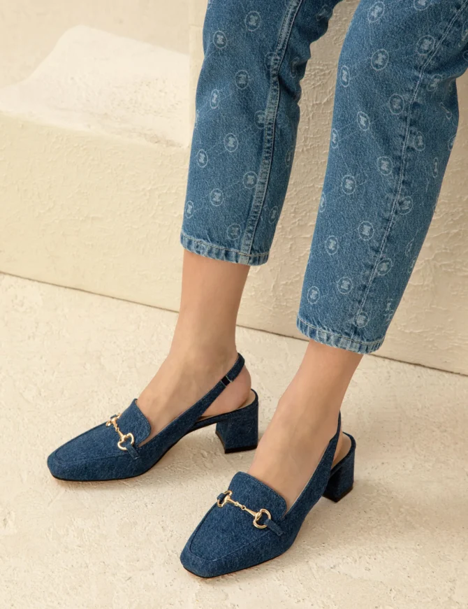 DENIM HIGH HEELS