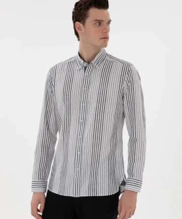 BLACK STRIPED SHIRT