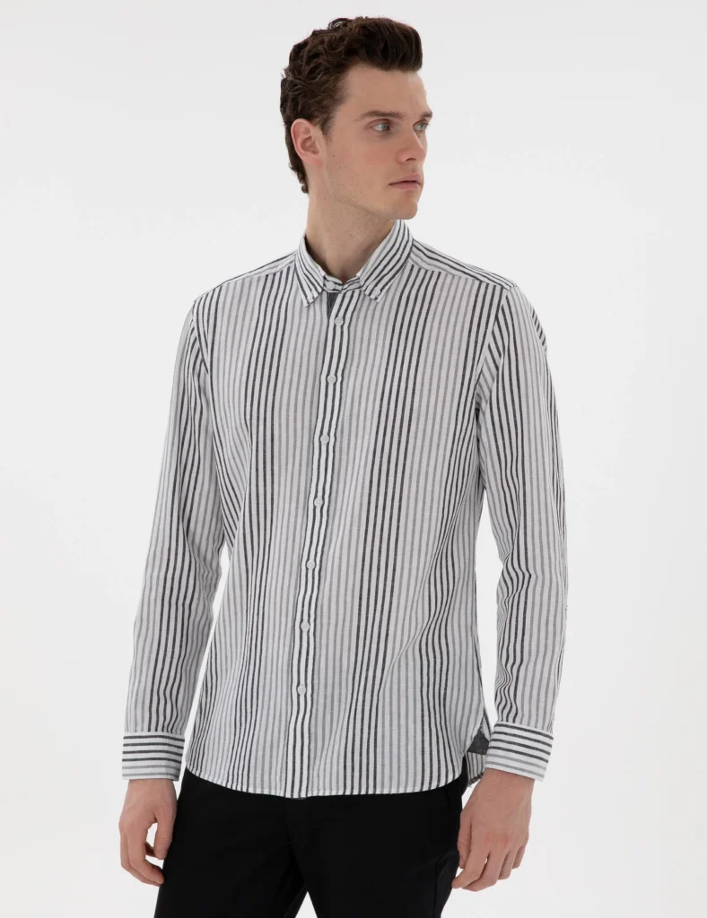 BLACK STRIPED SHIRT