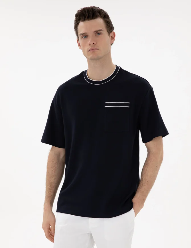 NAVY BLUE T-SHIRT