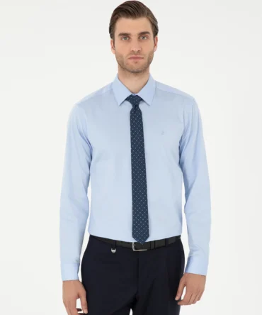 BLUE LONGSLEEVE CLASSIC SHIRT