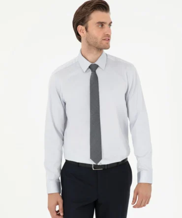 GRAY LONGSLEEVE CLASSIC SHIRT
