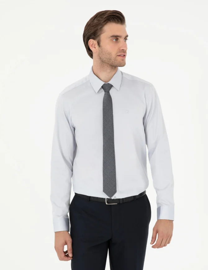 GRAY LONGSLEEVE CLASSIC SHIRT