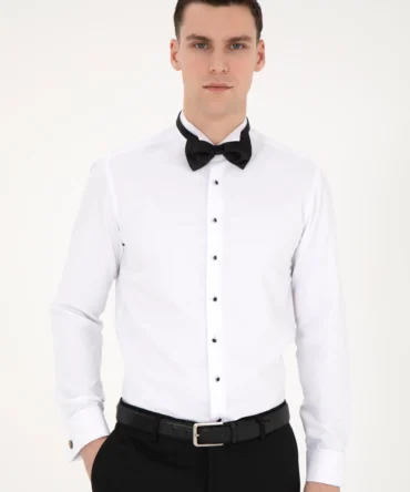 WHITE TUXEDO SHIRT