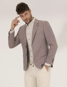 ROSE LINEN JACKET - Pink