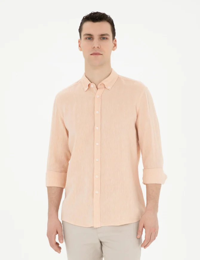 PINK LINEN SHIRT