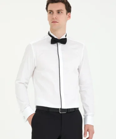 WHITE TUXEDO SHIRT