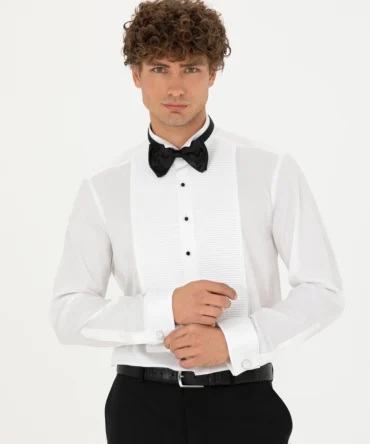 WHITE TUXEDO SHIRT