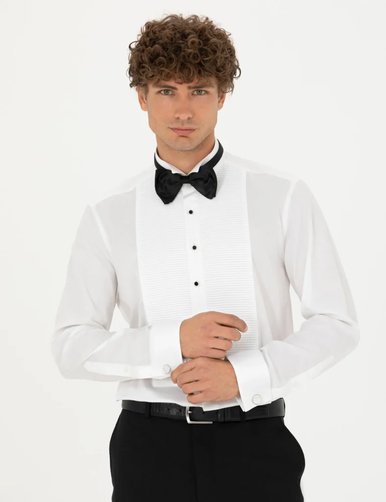 WHITE TUXEDO SHIRT