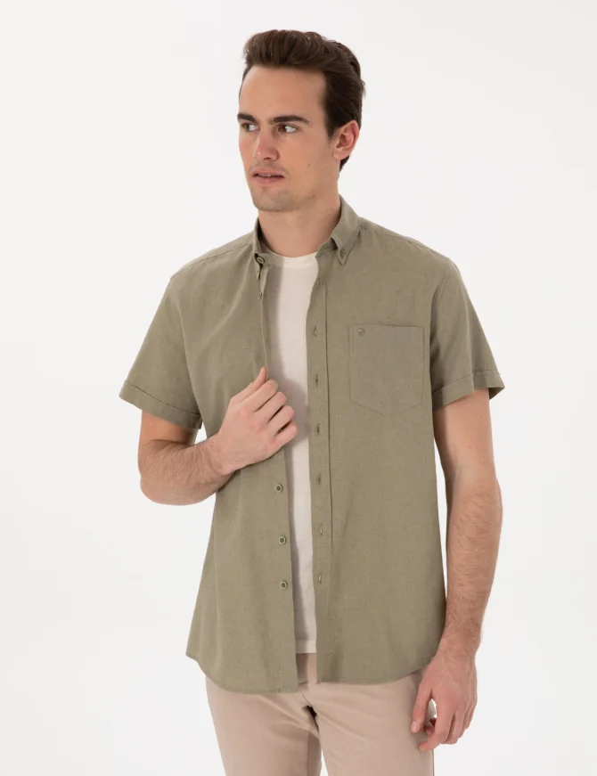 GREEN SHORT SLEEVE SHIRT