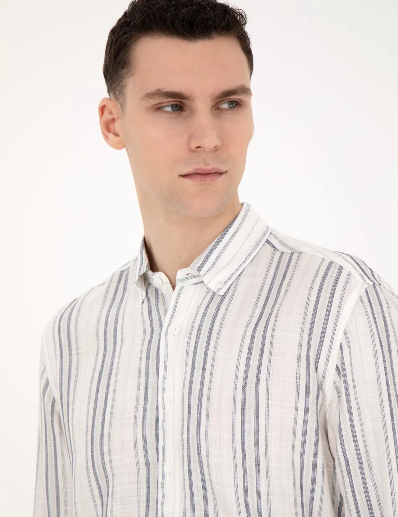 NAVY BLUE LINEN SHIRT