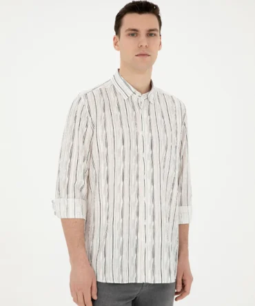 WHITE STRIPED SHIRT