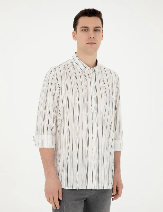 WHITE STRIPED SHIRT