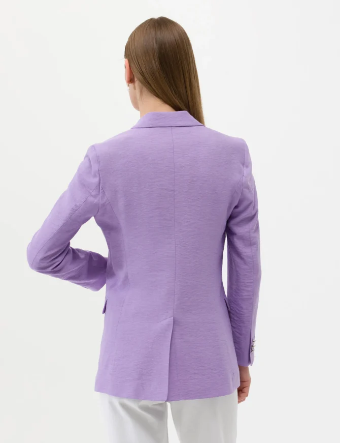 WOMAN PURPLE DOUBLE BREASTED JACKET - Image 5