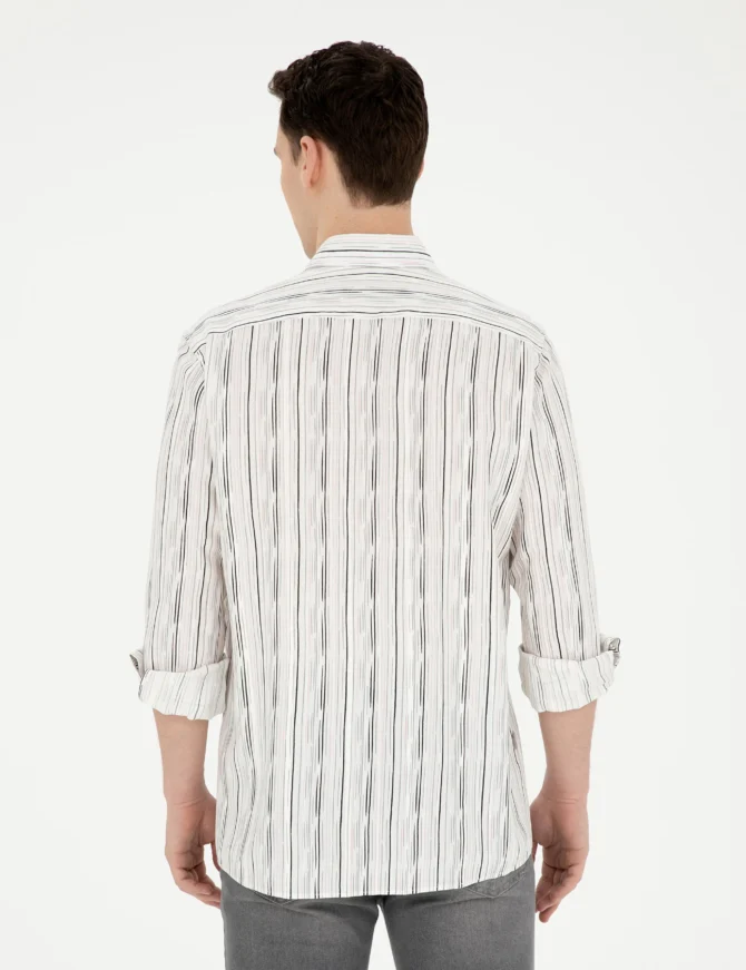 WHITE STRIPED SHIRT - Image 5