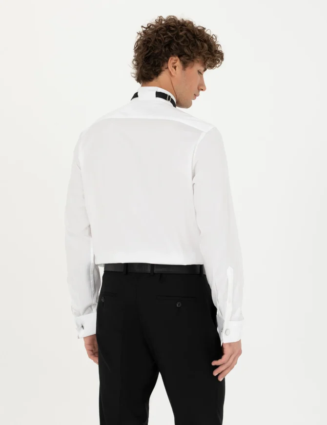 WHITE TUXEDO SHIRT - Image 5