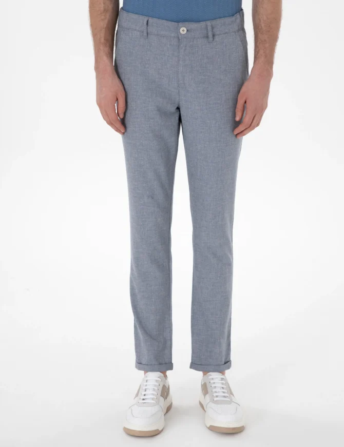 BLUE LINEN CHINO - Image 4