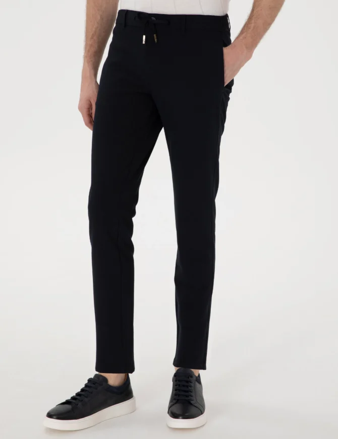NAVY JOGGER TROUSERS - Image 5