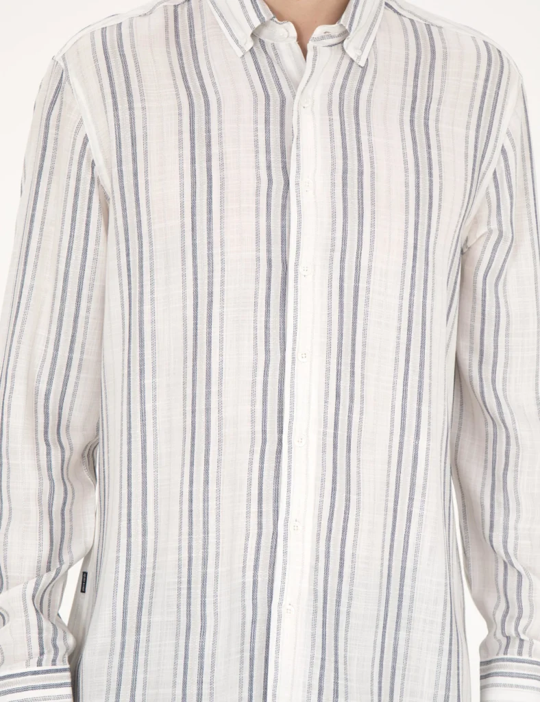 NAVY BLUE LINEN SHIRT thumbnail 6