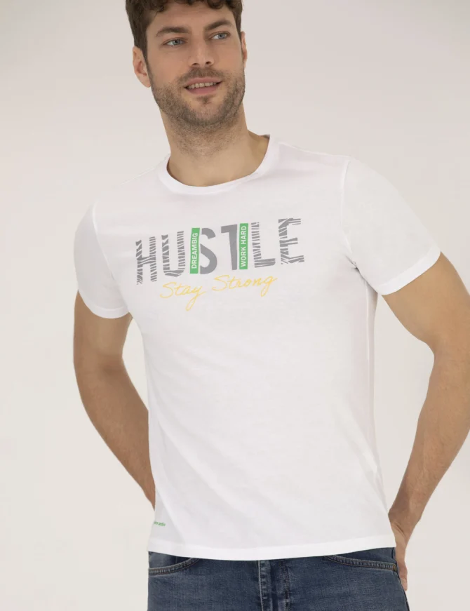 WHITE PRINTED T-SHIRT - Image 2