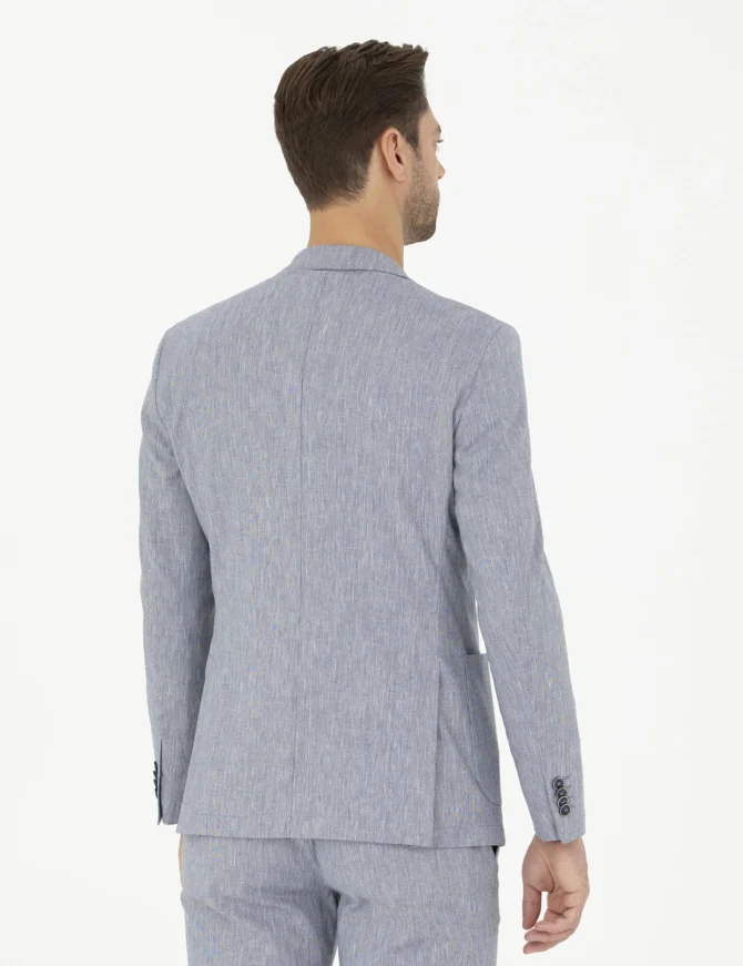 LIGHT BLUE LINEN JACKET - Image 6