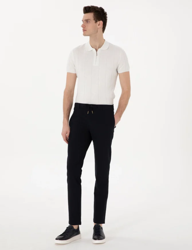 NAVY JOGGER TROUSERS - Image 3