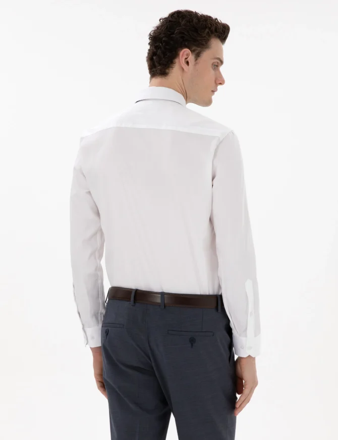 WHITE LONGSLEEVE CLASSIC SHIRT - Image 5