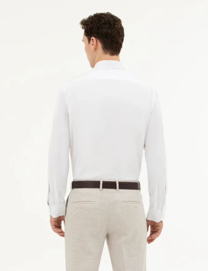 WHITE LONGSLEEVE CLASSIC SHIRT - Image 5