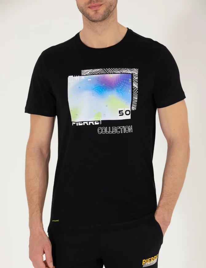 BLACK PRINTED T-SHIRT - Image 4
