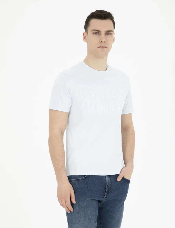 BLUE PRINTED T-SHIRT
