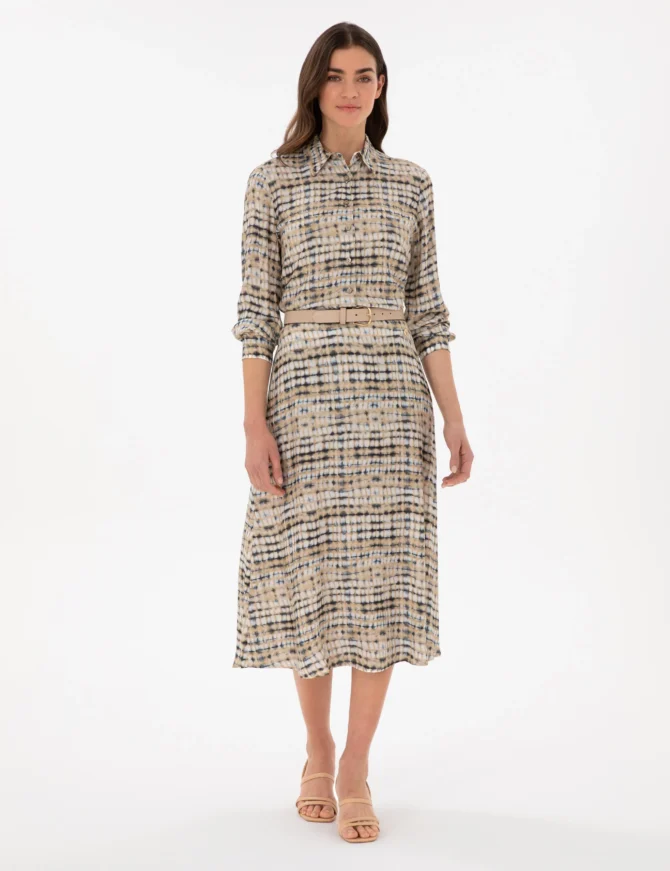 WOMAN BEIGE TEXTURED SHIRT - Image 3