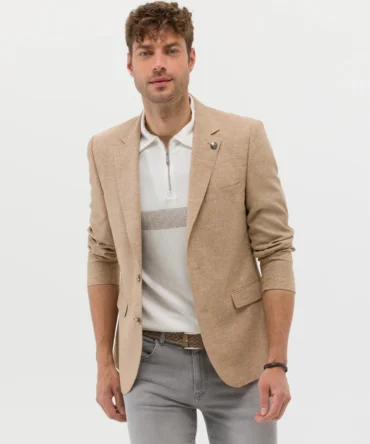 CAMEL LINEN JACKET